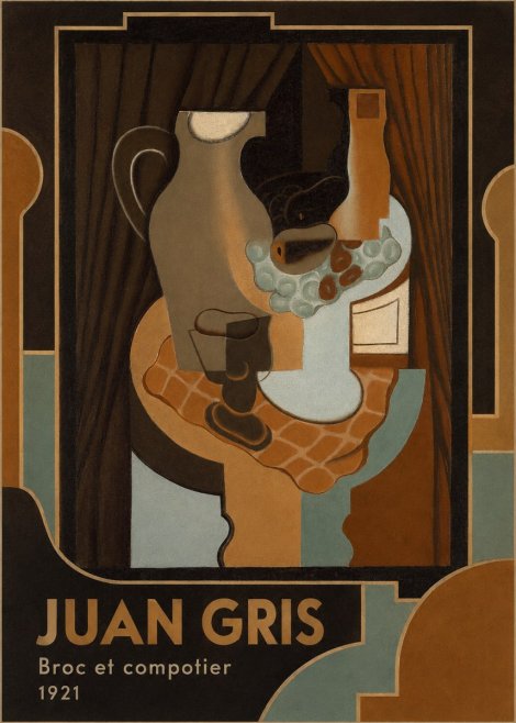 Juan Gris Broc Et Compotier No4 - Juliste