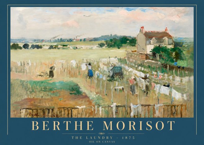 Berthe Morisot The Laundry - 1875 No5 - Juliste