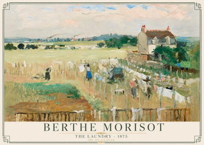 Berthe Morisot The Laundry - 1875 No6 - Juliste