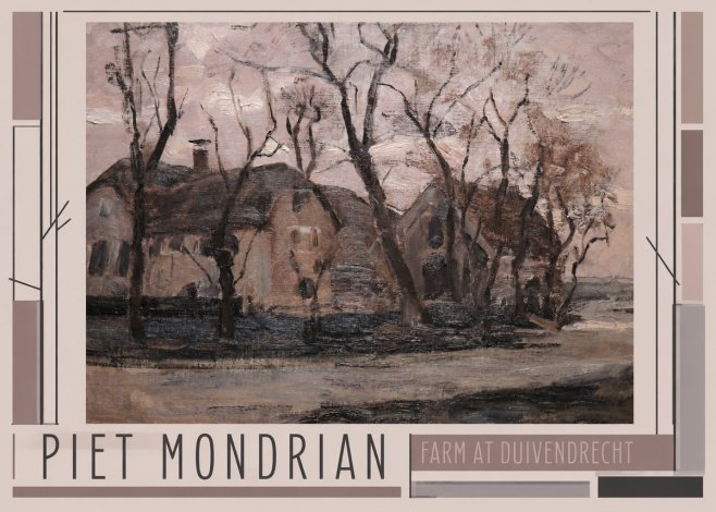 Piet Mondrian Farm at Duivendrecht No1 - Juliste