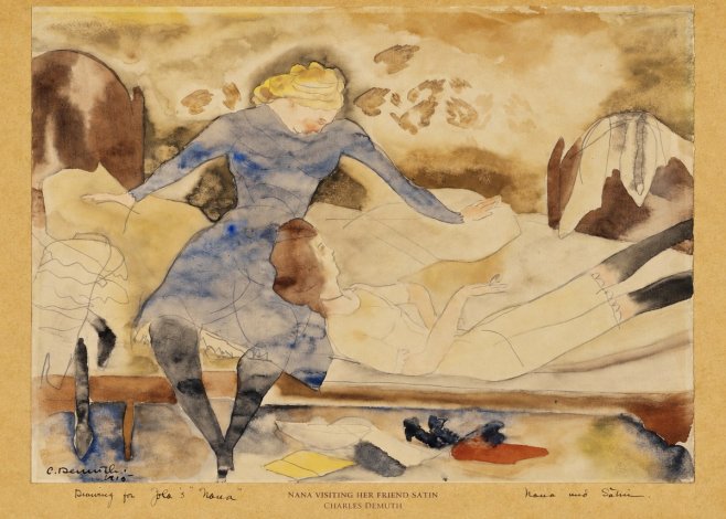 Charles Demuth Nana Visiting Her Friend Satin No6 - Juliste