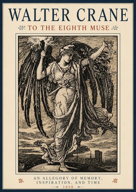 Walter Crane To the Eighth Muse No4 - Juliste