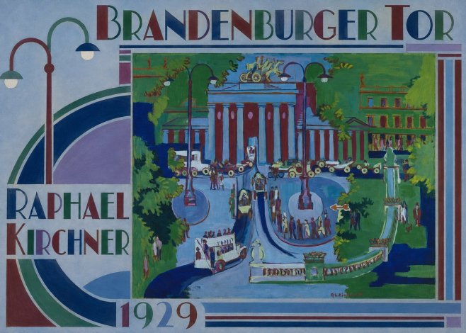 Raphael Kirchner Brandenburger Tor 1929 No5 - Juliste