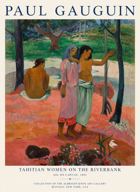 Paul Gauguin Tahitian Women on the Riverbank No1 - Juliste