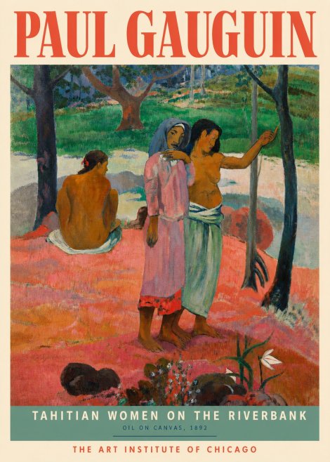 Paul Gauguin Tahitian Women on the Riverbank No3 - Juliste