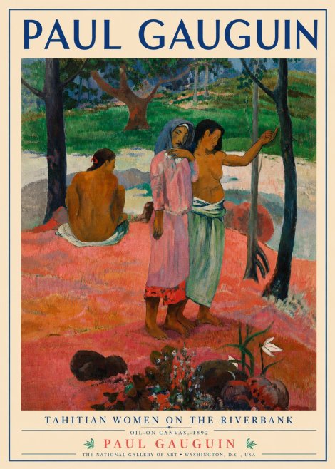 Paul Gauguin Tahitian Women on the Riverbank No4 - Juliste