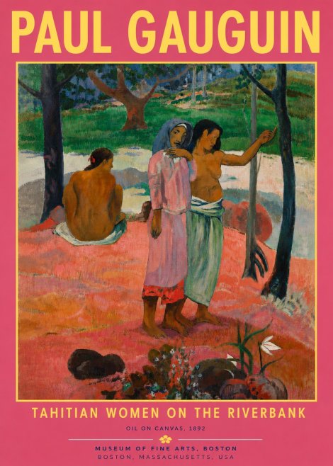 Paul Gauguin Tahitian Women on the Riverbank No5 - Juliste