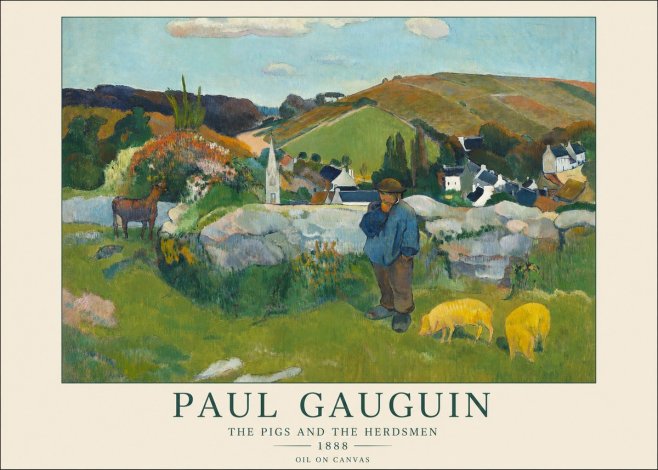 Paul Gauguin The Pigs and the Herdsmen No1 - Juliste