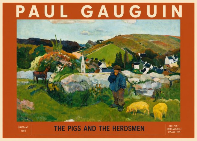 Paul Gauguin The Pigs and the Herdsmen No5 - Juliste