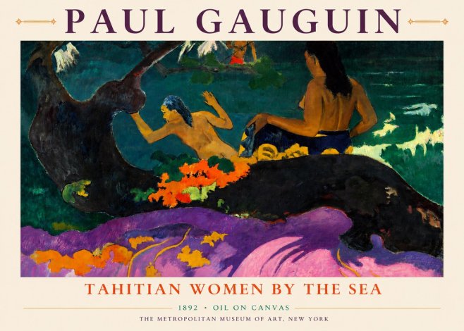 Paul Gauguin Tahitian Women by the Sea No4 - Juliste