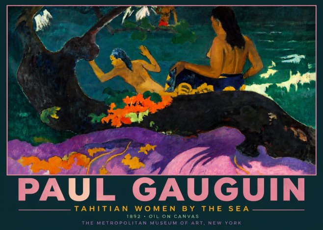 Paul Gauguin Tahitian Women by the Sea No5 - Juliste