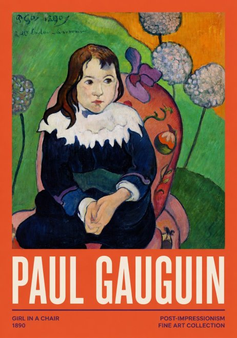 Paul Gauguin Girl in a Chair No2 - Juliste