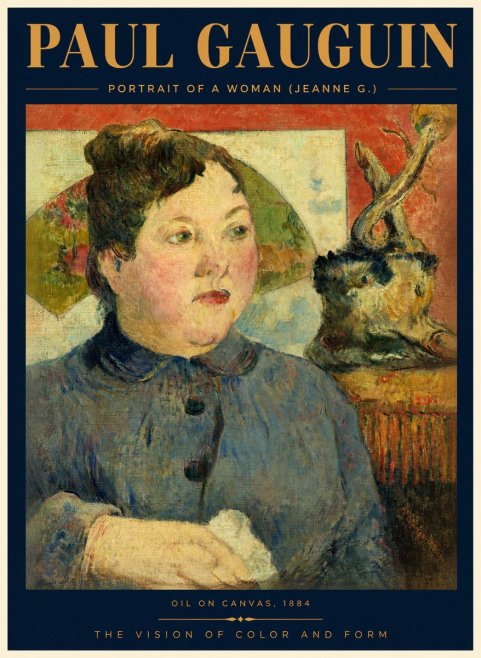 Paul Gauguin Portrait of a Woman (Jeanne G.) No2 - Juliste