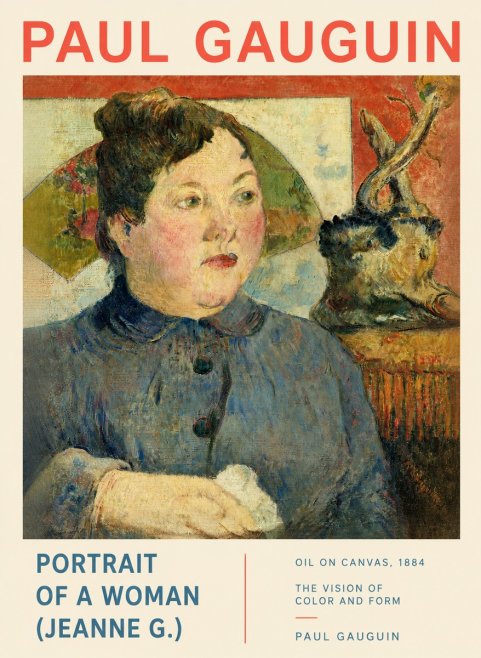 Paul Gauguin Portrait of a Woman (Jeanne G.) No3 - Juliste