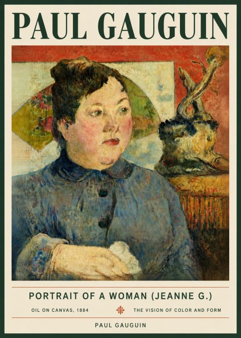 Paul Gauguin Portrait of a Woman (Jeanne G.) No4 - Juliste