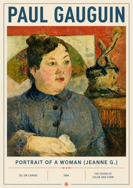 Paul Gauguin Portrait of a Woman (Jeanne G.) No6 - Juliste