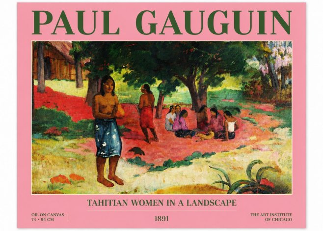 Paul Gauguin Tahitian Women on the Road No4 - Juliste