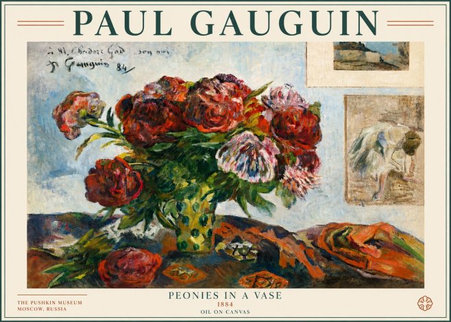 Paul Gauguin Peonies in a Vase No3 - Juliste