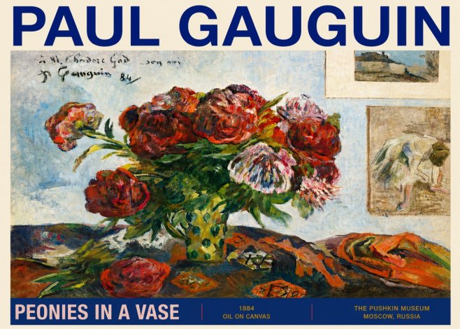 Paul Gauguin Peonies in a Vase No4 - Juliste