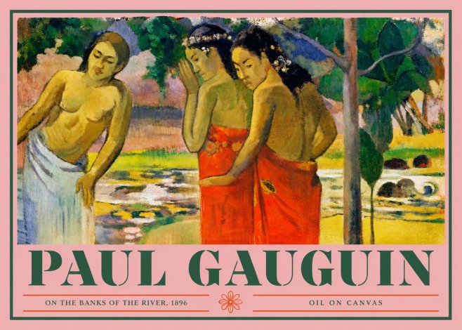Paul Gauguin On the Banks of the River, 1896 No4 - Juliste