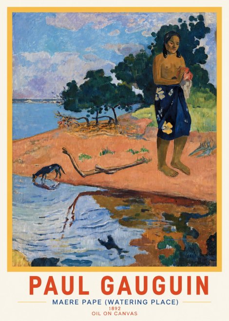 Paul Gauguin Maere Pape (Watering Place) No3 - Juliste