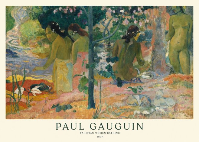 Paul Gauguin Tahitian Women Bathing No1 - Juliste