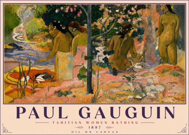 Paul Gauguin Tahitian Women Bathing No5 - Juliste