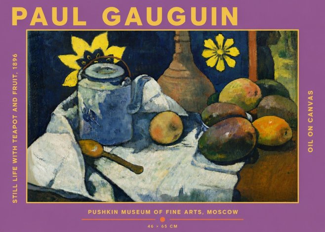 Paul Gauguin Still Life with Teapot and Fruit, 1896 No4 - Juliste