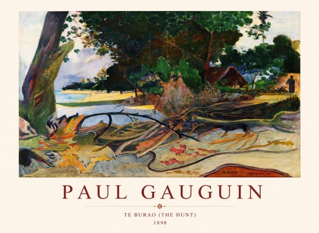 Paul Gauguin Te Burao (the Hunt) No1 - Juliste