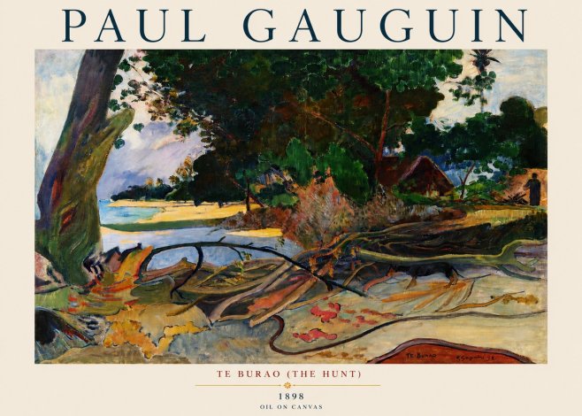 Paul Gauguin Te Burao (the Hunt) No3 - Juliste
