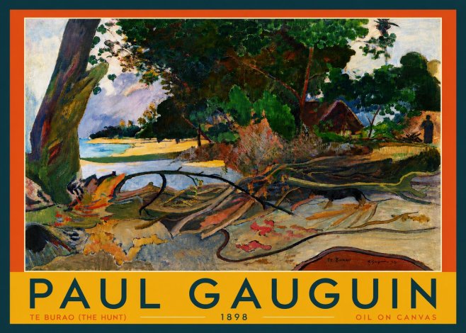 Paul Gauguin Te Burao (the Hunt) No6 - Juliste