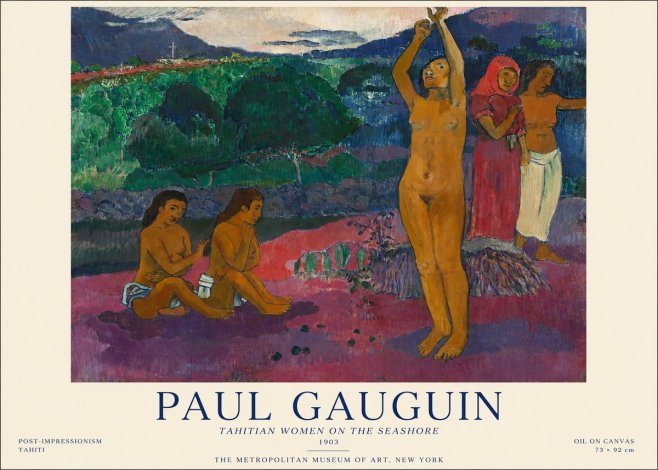 Paul Gauguin Tahitian Women on the Seashore No1 - Juliste