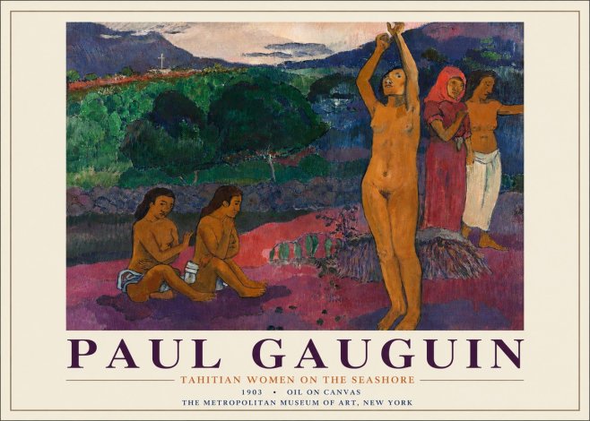 Paul Gauguin Tahitian Women on the Seashore No3 - Juliste