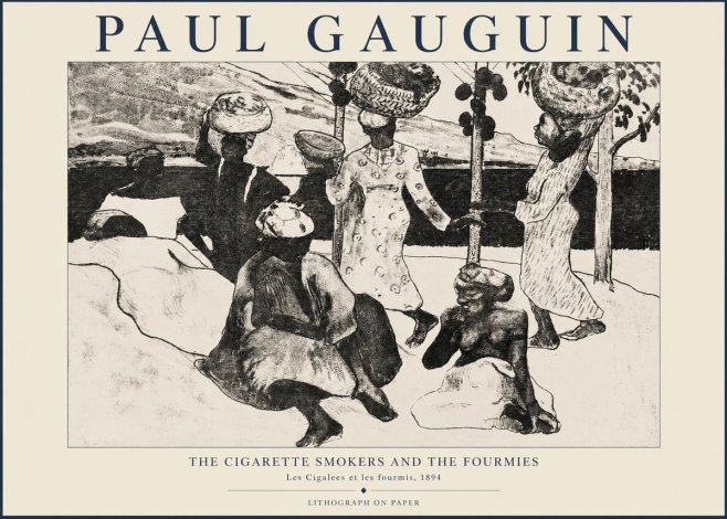 Paul Gauguin The Cigarette Smokers and the Fourmies No1 - Juliste