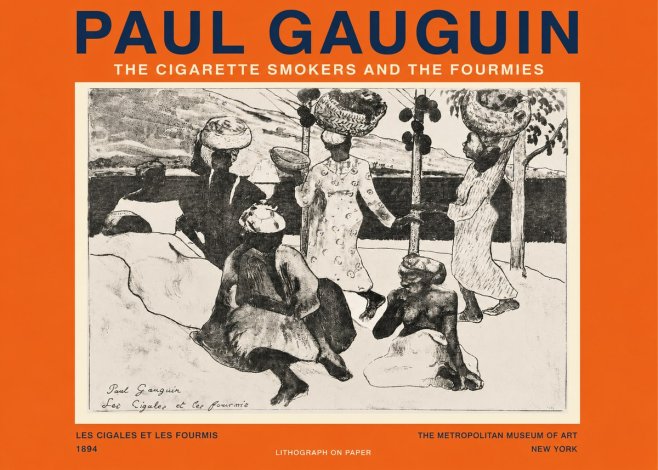 Paul Gauguin The Cigarette Smokers and the Fourmies No2 - Juliste