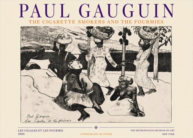 Paul Gauguin The Cigarette Smokers and the Fourmies No3 - Juliste