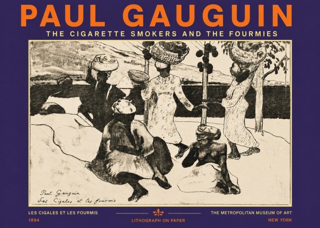 Paul Gauguin The Cigarette Smokers and the Fourmies No5 - Juliste