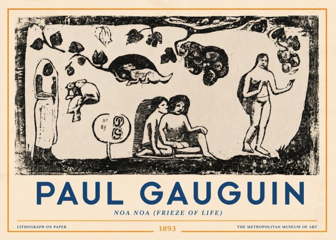Paul Gauguin Noa Noa (Frieze of Life) No3 - Juliste