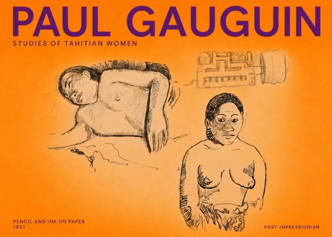 Paul Gauguin Studies of Tahitian Women No2 - Juliste