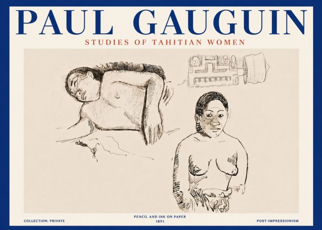 Paul Gauguin Studies of Tahitian Women No4 - Juliste