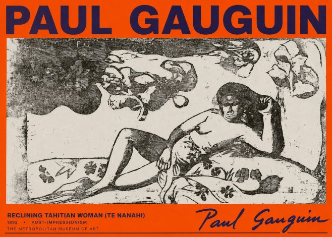 Paul Gauguin Reclining Tahitian Woman (Te Nanahi) No2 - Juliste