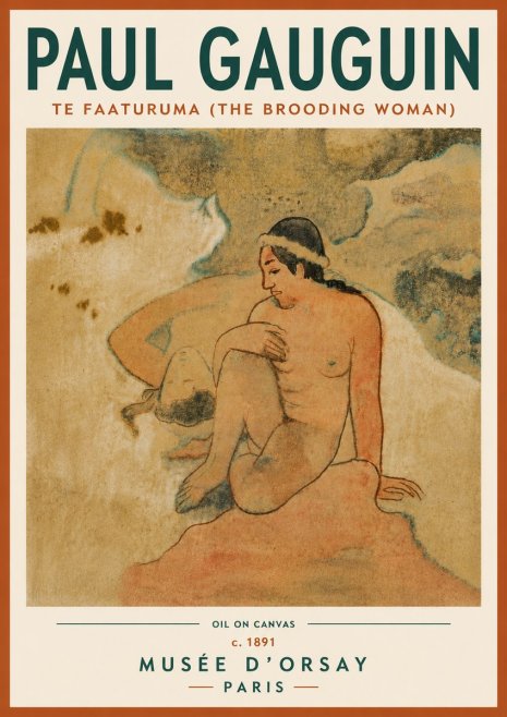 Paul Gauguin Te Faaturuma (the Brooding Woman) No5 - Juliste
