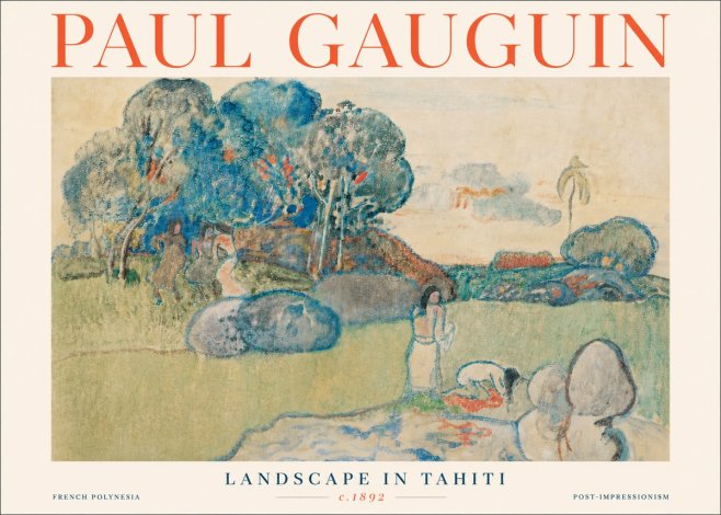 Paul Gauguin Landscape in Tahiti I No4 - Juliste