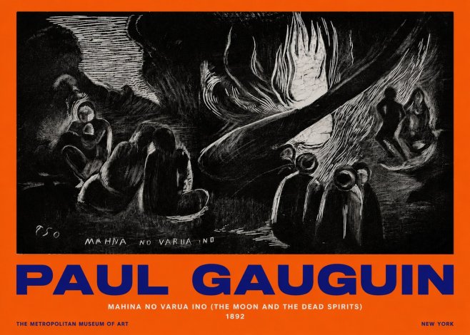 Paul Gauguin Mahina No Varua Ino (the Moon and the Dead Spirits) No2 - Juliste