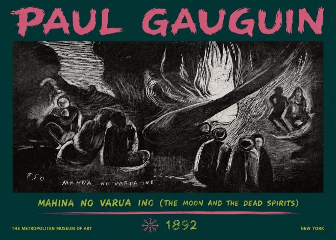 Paul Gauguin Mahina No Varua Ino (the Moon and the Dead Spirits) No3 - Juliste