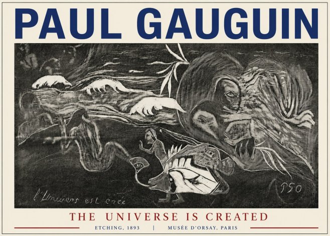 Paul Gauguin The Universe Is Created I No4 - Juliste
