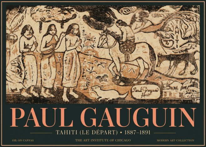 Paul Gauguin Tahitian Scene (Ia Orana Maria) No4 - Juliste