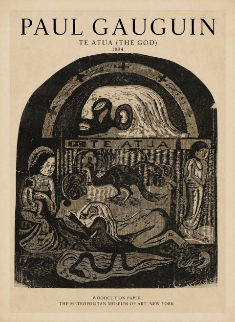 Paul Gauguin Te Atua (the God) No1 - Juliste