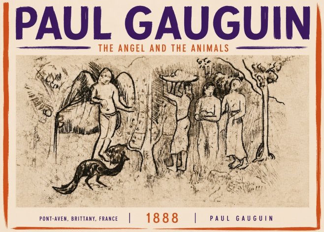 Paul Gauguin The Angel and the Animals No5 - Juliste