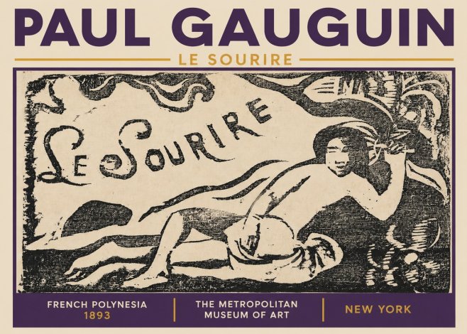 Paul Gauguin Le Sourire No3 - Juliste
